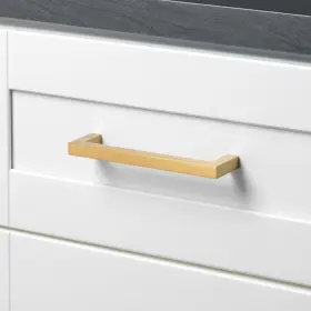 Gliderite 849376051298 6-5/16 Inch Satin Gold Solid Square Bar Pull Handle Pack Of 10 #3