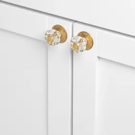Gliderite 849376051632 1.25-inch Clear Acrylic Cabinet Knob Satin Gold Finish #3