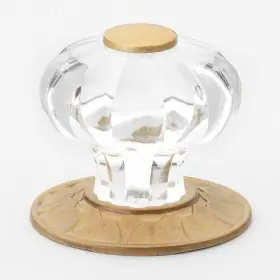 Gliderite 849376051632 1.25-inch Clear Acrylic Cabinet Knob Satin Gold Finish