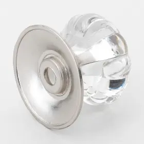 Gliderite 849376053544 1.25-inch Clear Acrylic Knob Satin Nickel Pack Of #2