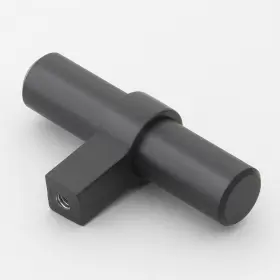 Gliderite 849376053612 10-pack 2-1/4-inch Solid Steel Euro Cabinet T-knob Black #2