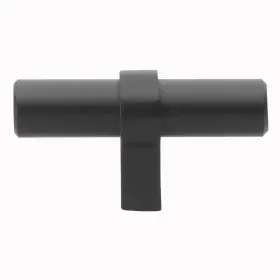 Gliderite 849376053612 10-pack 2-1/4-inch Solid Steel Euro Cabinet T-knob Black