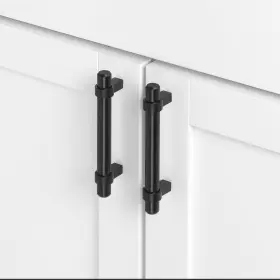 Gliderite 849376053704 25-pack 3-3/4-inch Center Solid Steel Euro Cabinet Black #3