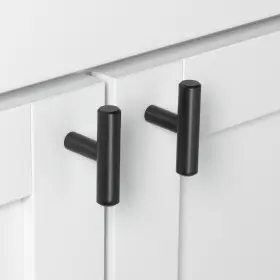 Gliderite 849376053803 25-pack 2-inch Solid Steel Cabinet T-knob Black #3