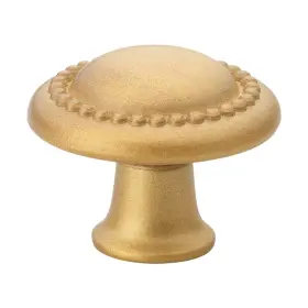 Gliderite 849376054770 25-pack 1-1/4-inch Round Beaded Cabinet Knob Satin Gold Pack Of