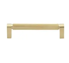 Gliderite 849376055241 Cabinet/bar Pulls Satin Goldtone Solid Knurled Center 5- Inch C-c 10 Pk