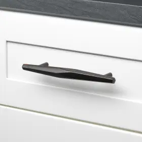 Gliderite 849376055302 10-pack 5-inch Center Solid Faceted Bar Pull Chrome/brown #3