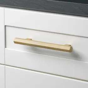 Gliderite 849376055517 5-inch Center Satin Gold Solid Hexagon Bar Pulls #3