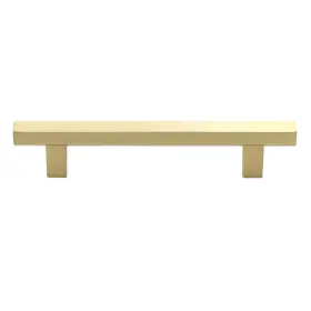 Gliderite 849376055517 5-inch Center Satin Gold Solid Hexagon Bar Pulls