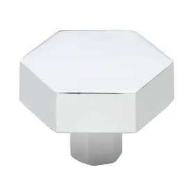 Gliderite 849376055814 1-1/2 Inch Polished Chrome Hexagon Cabinet Knobs 10-pack -