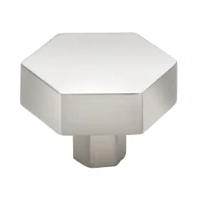 Gliderite 849376055876 1-1/2 Inch Satin Nickel Hexagon Cabinet Knobs