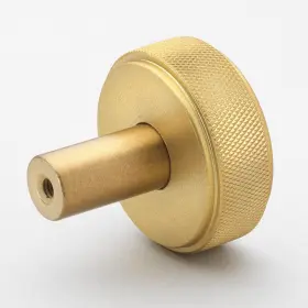 Gliderite 849376055937 10-pack 1-1/2 Inch Solid Round Knurled Cabinet Gold Finish #2