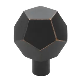 Gliderite 849376055999 1-1/2 Inch Rubbed Bronze Faceted Cabinet Knobs Oil