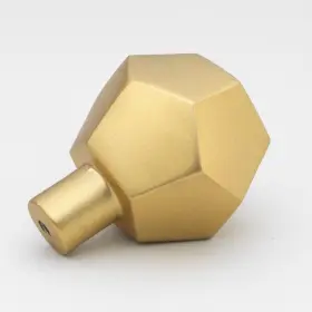 Gliderite 849376056057 10-pack 1-1/2 Inch Solid Faceted Cabinet Knob Gold Finish #2