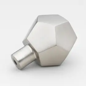 Gliderite 849376056088 1-1/2 Inch Satin Nickel Solid Faceted Cabinet Knobs 10-pack - #2