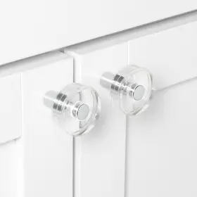 Gliderite 849376056149 1-1/2 Inch Round Clear Cabinet Knobs Polished Chrome #3