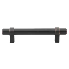 Gliderite 849376056804 5-pack 3-3/4-inch Center Solid Steel Euro Cabinet Brown