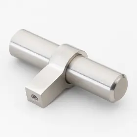 Gliderite 849376056903 5-pack 2-1/4-inch Solid Steel Euro Cabinet T-knob Silver #2