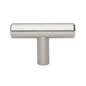 Gliderite 849376056941 5-pack 2-inch Solid Steel Cabinet T-knob Silver