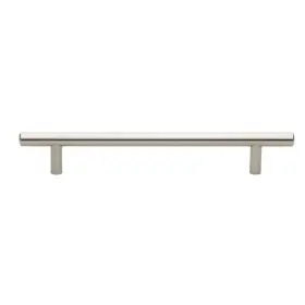 Gliderite 849376057009 5-pack 6-5/16 Inch Center Solid Steel Cabinet Pull Silver