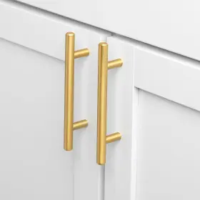 Gliderite 849376057382 5-pack 3 Inch Center Satin Gold Solid Steel Cabinet #3
