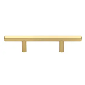 Gliderite 849376057382 5-pack 3 Inch Center Satin Gold Solid Steel Cabinet