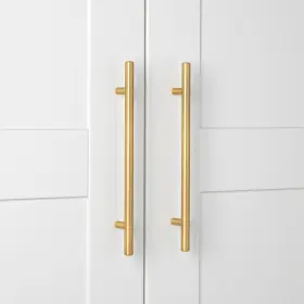 Gliderite 849376057436 5-pack 7 Inch Center Satin Gold Solid Steel Cabinet #3