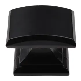 Gliderite 849376057702 5-pack 1-1/4-inch Domed Square Cabinet Knob Matte Black