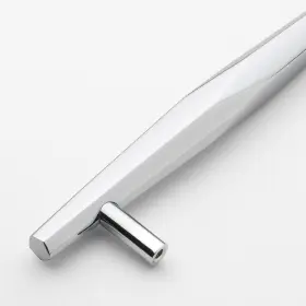 Gliderite 849376057948 5-pack 5-inch Center Solid Faceted Bar Pull Chrome/brown #2