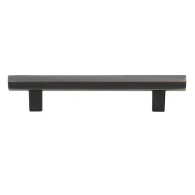 Gliderite 849376057986 5-pack 5-inch Center Solid Hexagon Bar Pull Chrome/brown