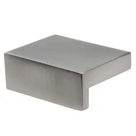 Gliderite 849376058075 1-1/2 Inch Rectangle Finger Pull Knobs Satin Nickel 5-pk -