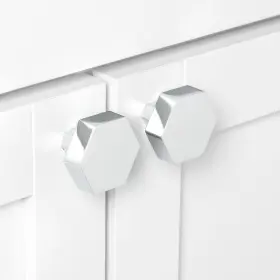 Gliderite 849376058105 1-1/2 Inch Polished Chrome Hexagon Cabinet Knobs #3