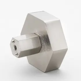 Gliderite 849376058129 1-1/2 Inch Satin Nickel Hexagon Cabinet Knobs 5-pack - #2