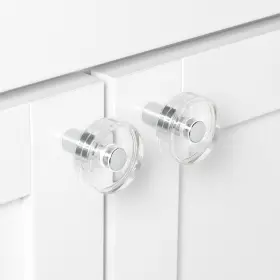 Gliderite 849376058211 1-1/2 Inch Round Clear Cabinet Knobs Polished Chrome #3