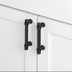 Gliderite 849376058365 10-pk 3-3/4 Inch Center Matte Black Classic Euro #3