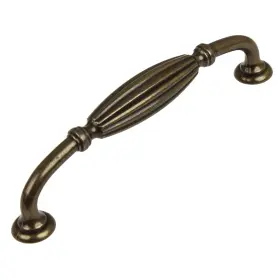 Gliderite 849376058785 5-pack 5 Inch Center Antique Fluted Cabinet Pulls - Brass