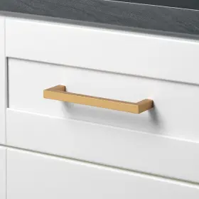 Gliderite 849376059119 6-5/16 Inch Center Gold Solid Square Bar Pulls 5-pack - Brass #3