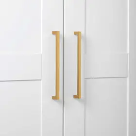 Gliderite 849376059195 7-9/16 Inch Center Gold Solid Square Bar Pulls 25-pack - Brass #3