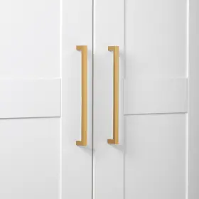Gliderite 849376059232 8-3/4 Inch Center Gold Solid Square Bar Pulls 5-pack - Brass #3