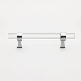 Gliderite 849376061013 5-pack 3-3/4 Inch Center Clear Acrylic Polished Chrome