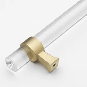 Gliderite 849376061020 5-pack 3-3/4 Inch Center Clear Acrylic Satin Gold #2