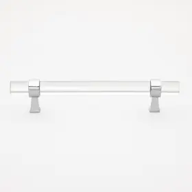 Gliderite 849376061037 5-pack 5 Inch Center Clear Acrylic Polished Chrome