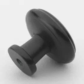 Gliderite 849376061129 5-pack 1-1/8 Inch Matte Black Round Ring Cabinet #2