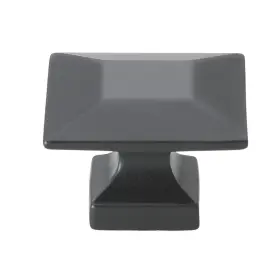 Gliderite 849376061198 5-pack 1-3/8 Inch Matte Black Modern Square Cabinet