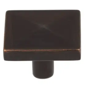 Gliderite 849376061280 5-pack 1-1/4 Inch Rubbed Bronze Square Pyramid Oil