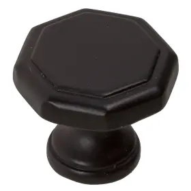 Gliderite 849376061419 5-pack 1-1/8 Inch Matte Black Octagon Cabinet Knobs #2