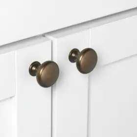 Gliderite 849376061440 5-pack 1-1/8 Inch Antique Round Solid Cabinet Knobs #3