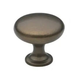 Gliderite 849376061440 5-pack 1-1/8 Inch Antique Round Solid Cabinet Knobs