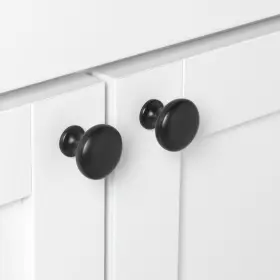 Gliderite 849376061457 5-pack 1-1/8 Inch Matte Black Round Solid Cabinet #3