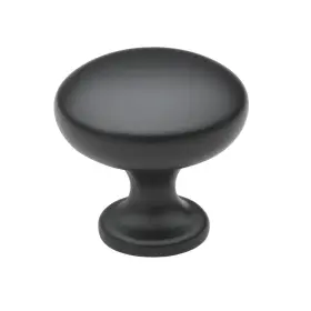 Gliderite 849376061457 5-pack 1-1/8 Inch Matte Black Round Solid Cabinet